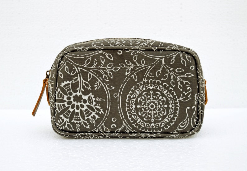 Blue - Natural Dyed Handpainted Kalamkari Multipurpose Cosmetic/Toiletry Bag 26