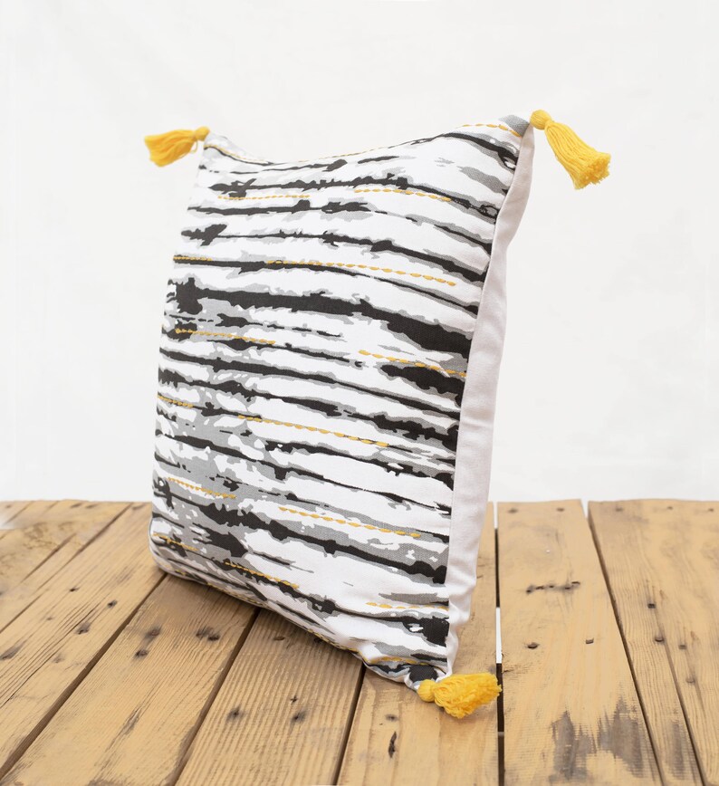 Pillow Cover Gray Tie Dye Printed Boho Sizes Available. Etsy