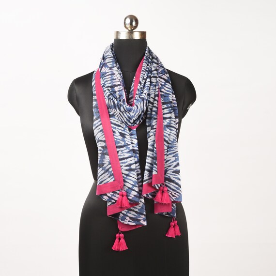 Azul imprimir bufanda verano de primavera - España