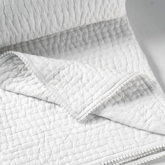 White cotton quilted bedspread new arrivals