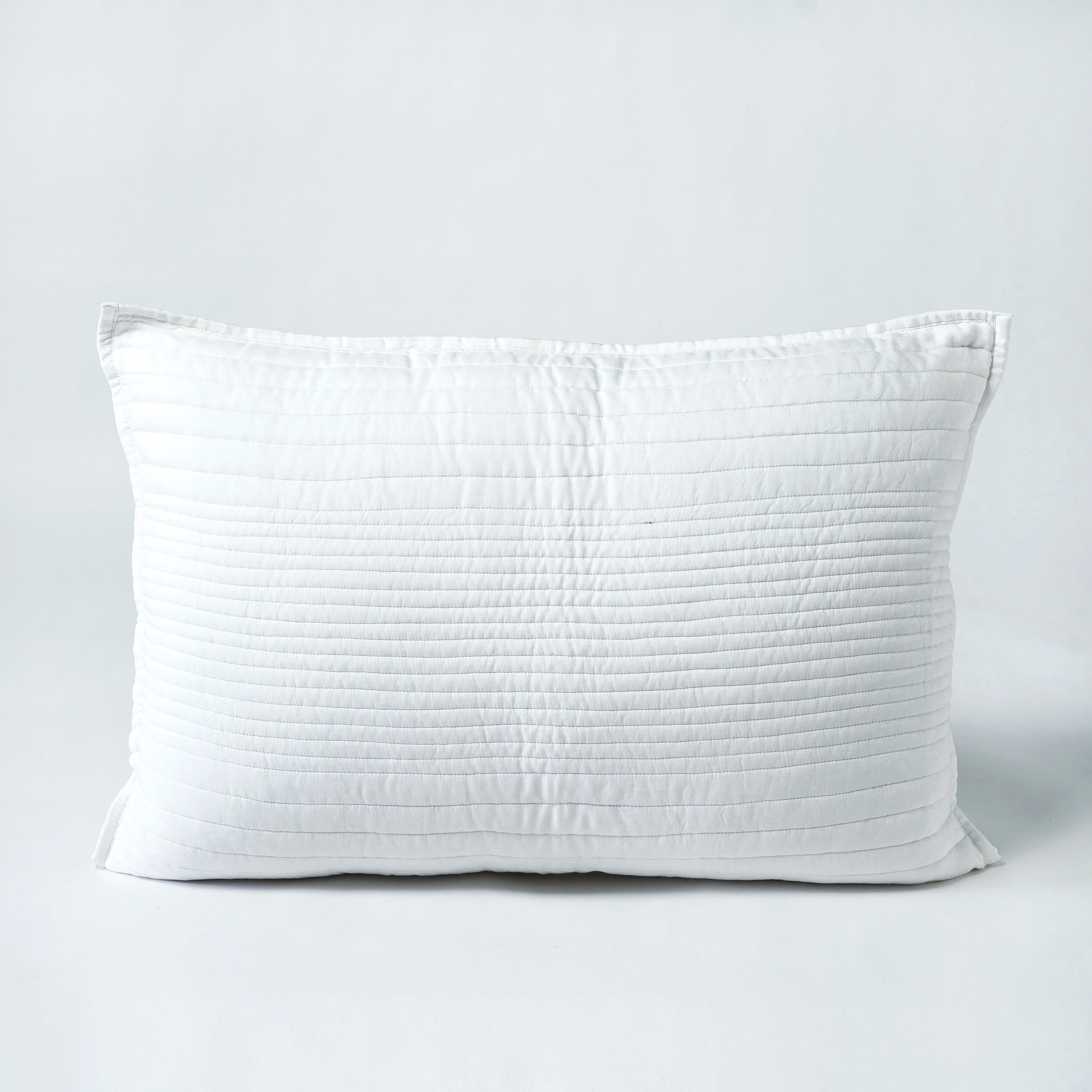 WHITE quilted cotton satin pillow covers thick and thin Etsy