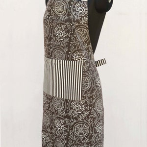 Multicolor - Kalamkari Block Print Cotton Apron with Pocket 41 main image 1