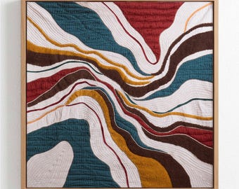 Erdige Welle Textile Wand Kunst | Abstraktes Terrain | Ungerahmt
