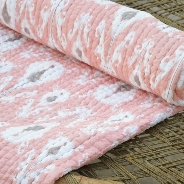 Coral Ember Ikat Kaftan