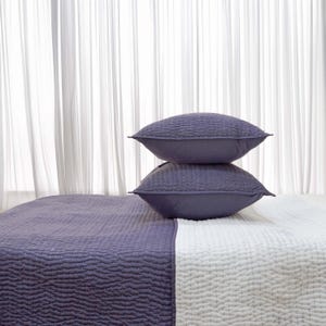 LAVENDEL Kantha gequiltete Bettwäsche-Sets - Streifenmuster Quilten, Größen vorhanden