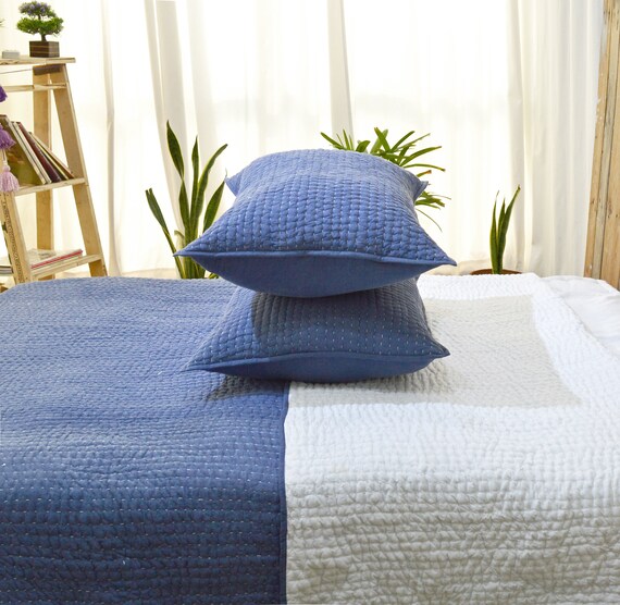 Blue 2025 kantha quilt