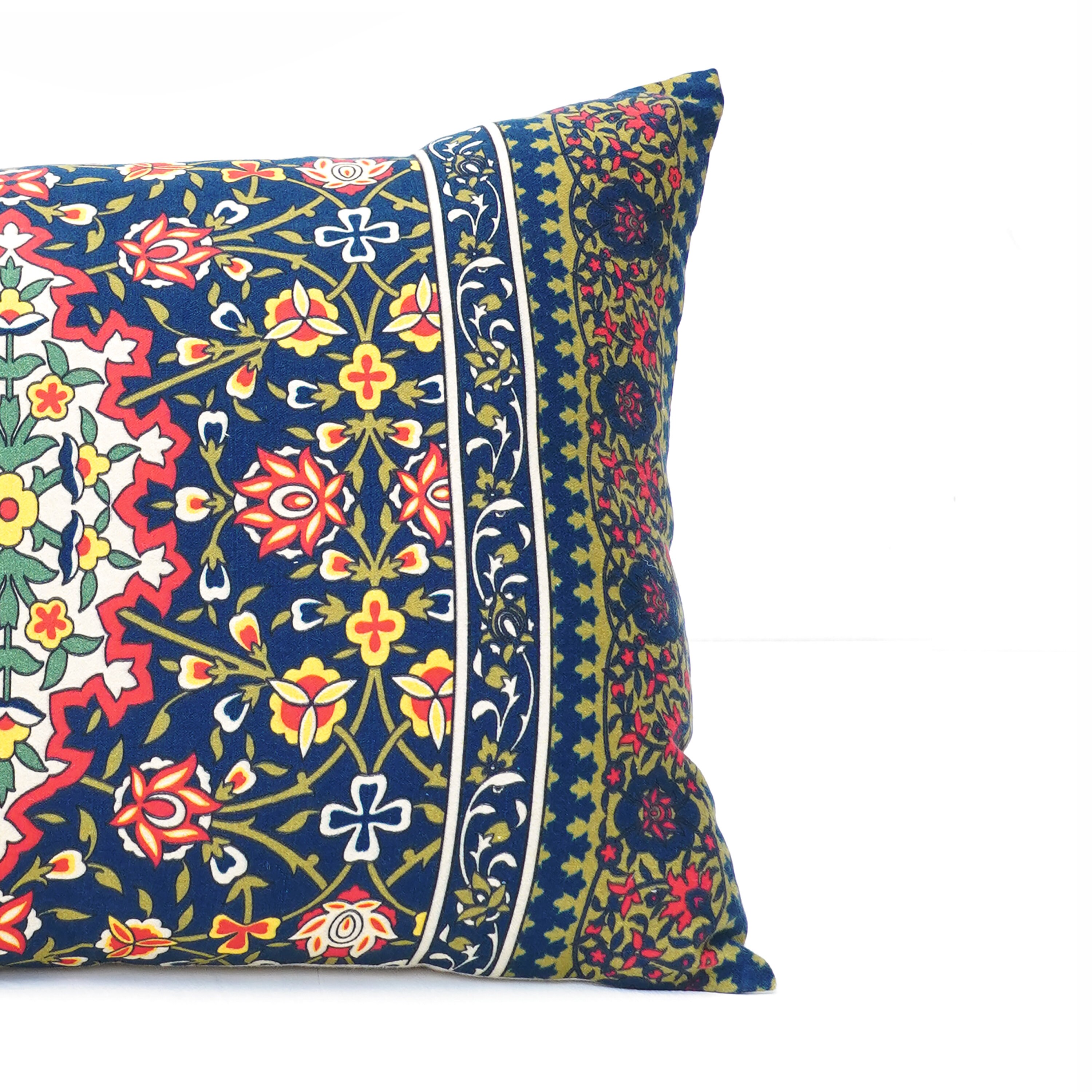Persian Print Pillow Cover Floral Pattern Cotton Satin Etsy