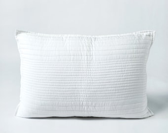 White luxury cotton satin Quilted pillow cases, Sizes available