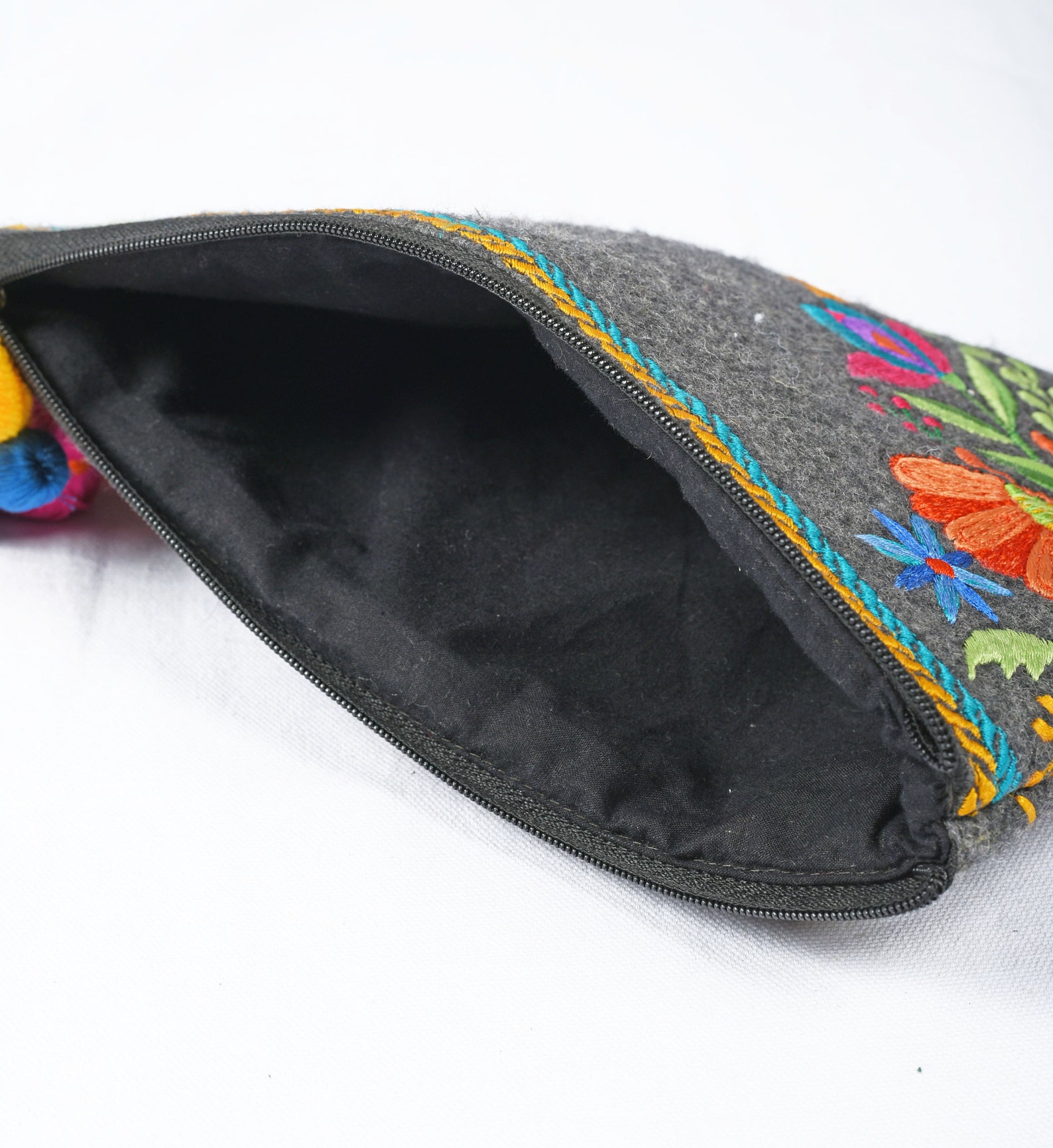 Felt Bag Embroidery Wool Felt Clutch Boho Bag 6X9 Inches Etsy