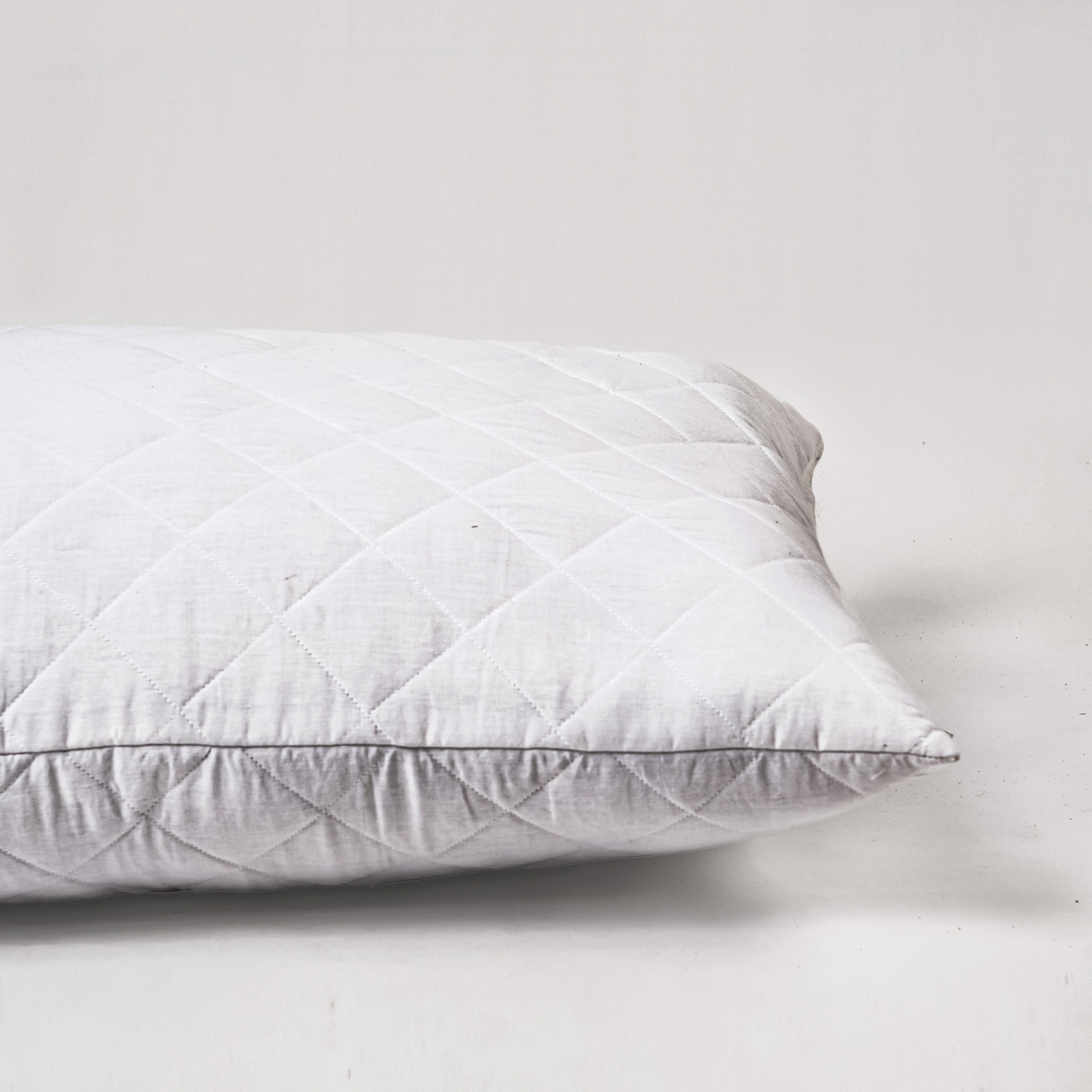 White Quilted Cotton Pillow Protectors With Zipper Closure Etsy UK