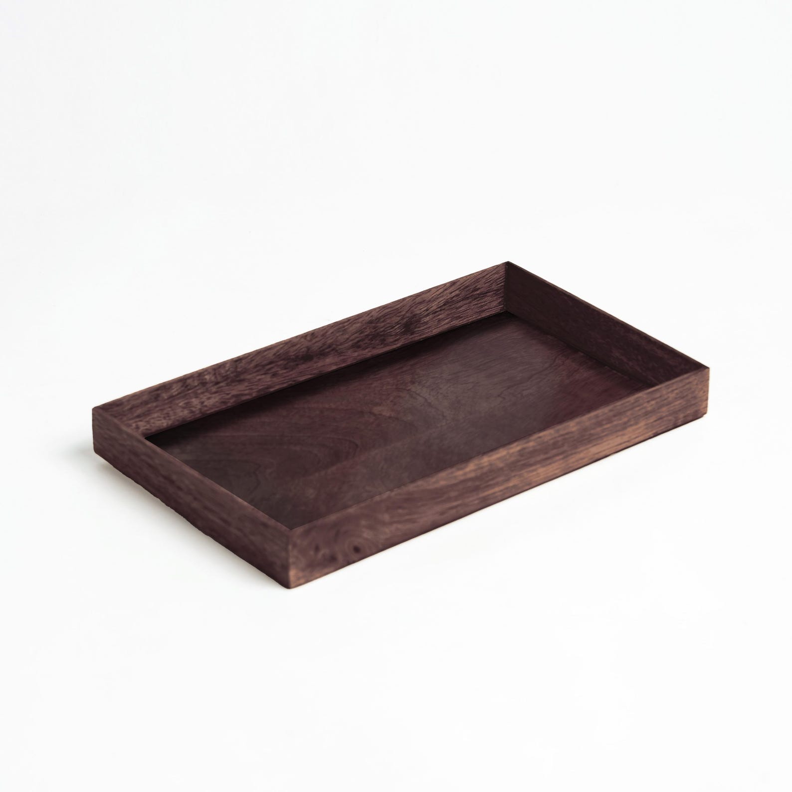 Wooden serving tray Dark brown rustic mango wood farm house decor 6X10 inches