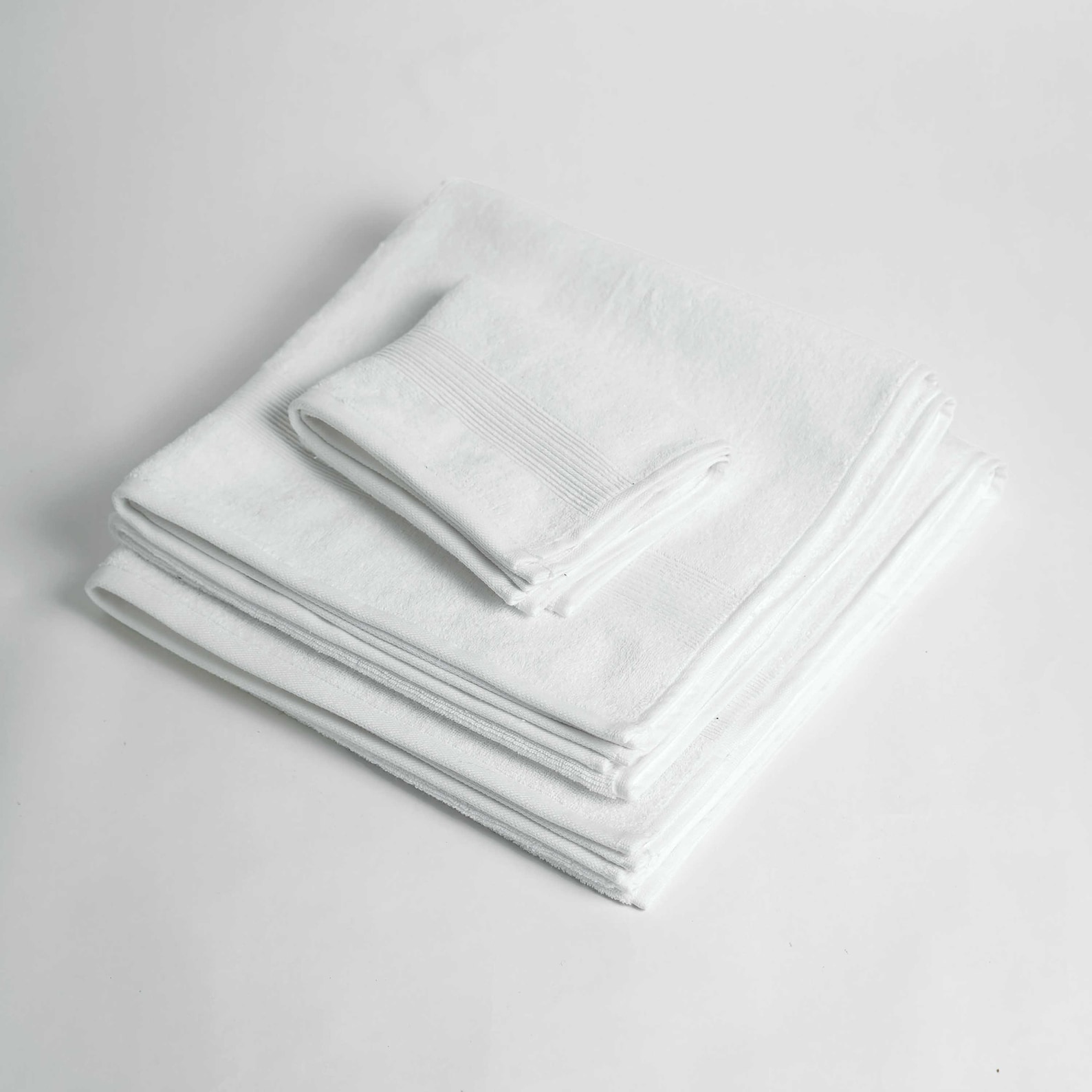 Bath Towels Set of 3 White Colour Etsy UK