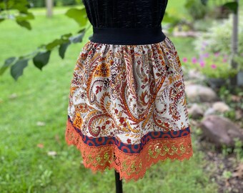 Phish Paisly and Lace Skirt - Fishman Size Small