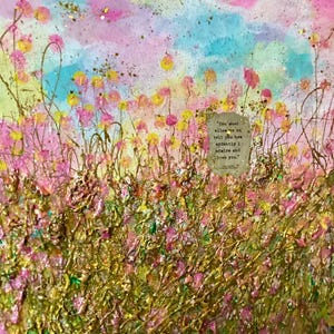 Pride and Prejudice Art: Original Canvas Painting with Crystal Infusion
