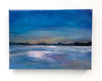 Sunset Landscape Painting on Canvas