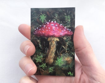 Mushroom Art Print ~ Mushroom Aceo