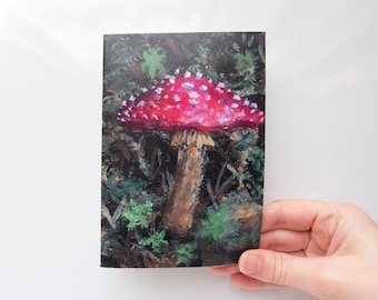 Mushroom Notebook ~ Recycled Paper Notebook