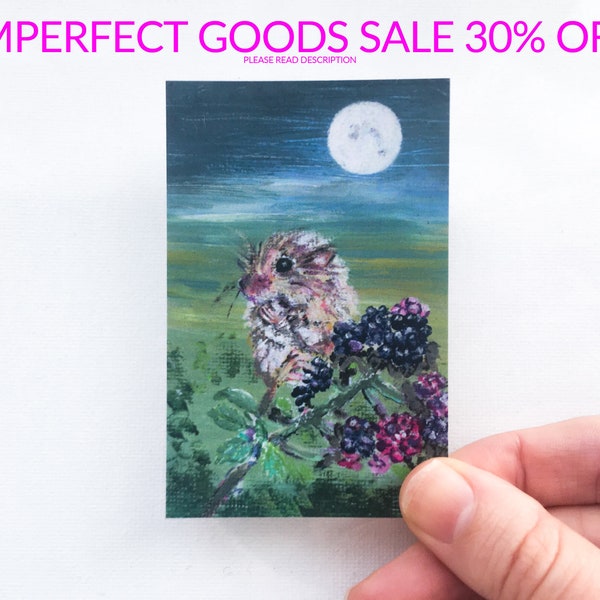 SECONDS SALE ~ Tiny Print ~ Mouse Aceo Card