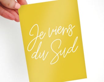 Pocztówka „Pochodzę z Południa”.