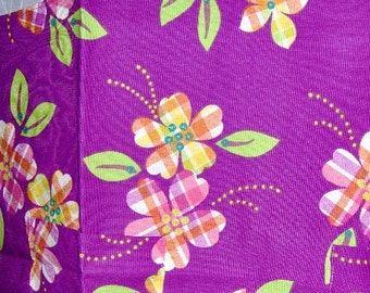 Child Apron Pink Purple Flowers FREE SHIPPING