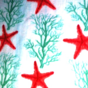 Starfish Coral Fleece Throw FREE SHIPPING