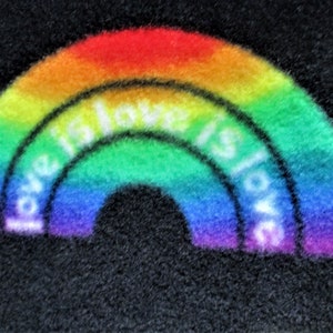 Love is Love Rainbow Fleece Throw Blanket FREE SHIPPING