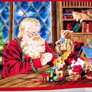 St Nicholas Santa Workshop Christmas Fleece Throw FREE SHIPPING