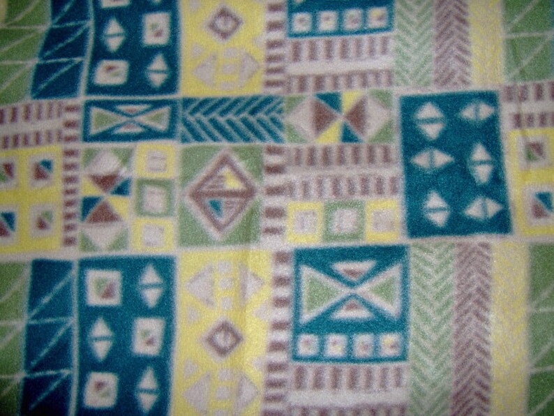 CLEARANCE Tribal Geometric Earthtones Fleece Throw FREE Etsy