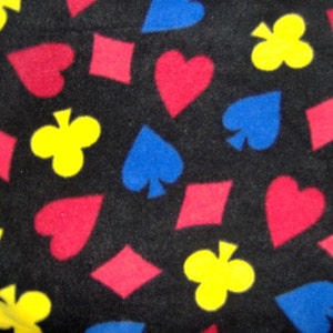 SALE Poker Bridge Spades Heart Diamond Club Fleece Blanket