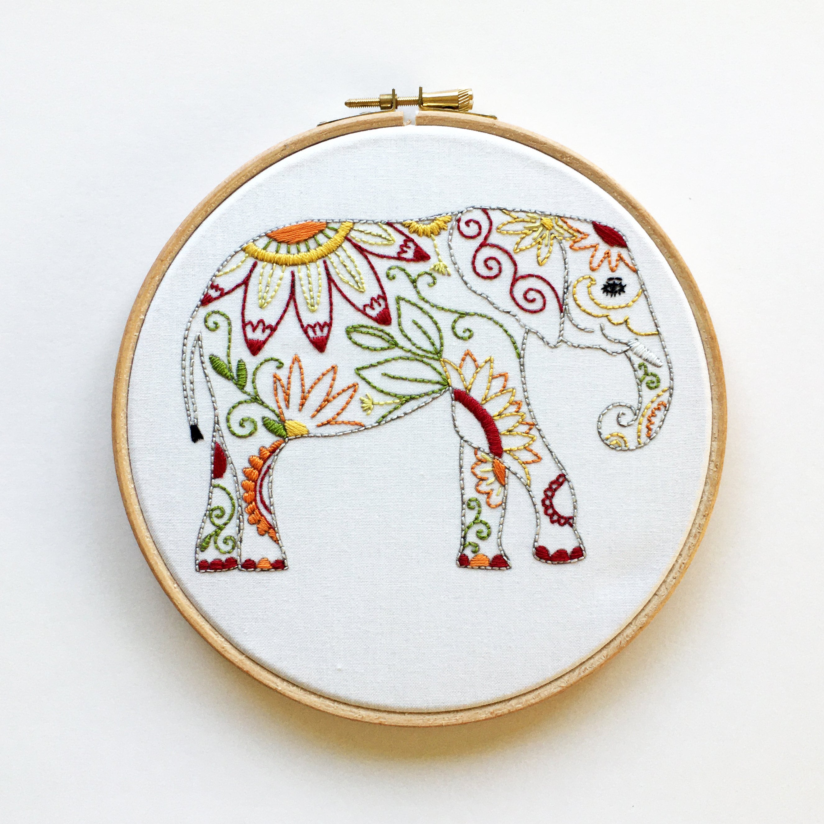 4 ways to finish the back of embroidery hoops — Embellished Elephant