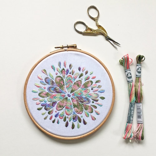 Floral Embroidery Kit Hand Embroidery Kit Flower Embroidery Etsy UK