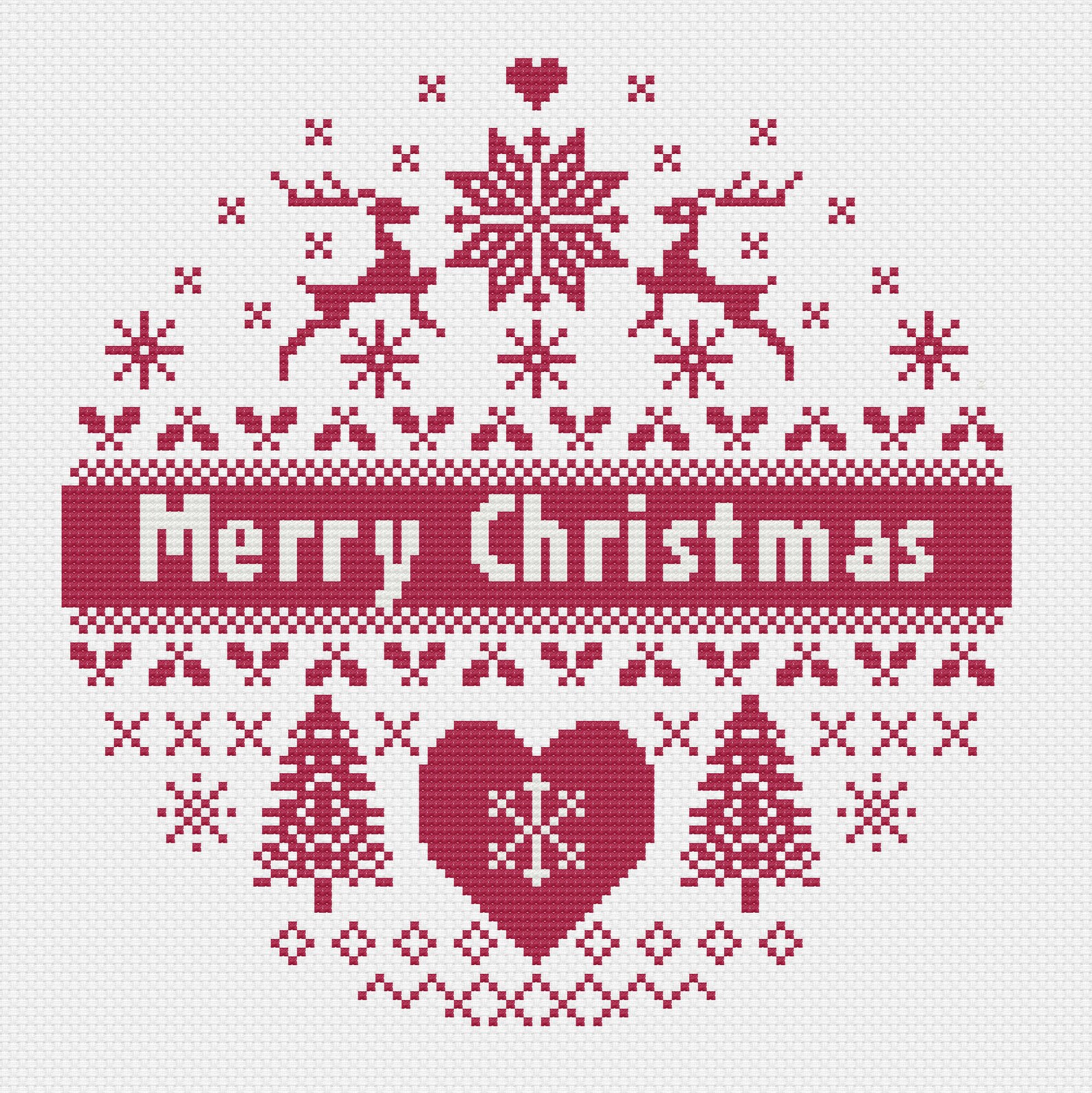 Scandinavian Christmas Cross Stitch Pattern PDF Instant Etsy