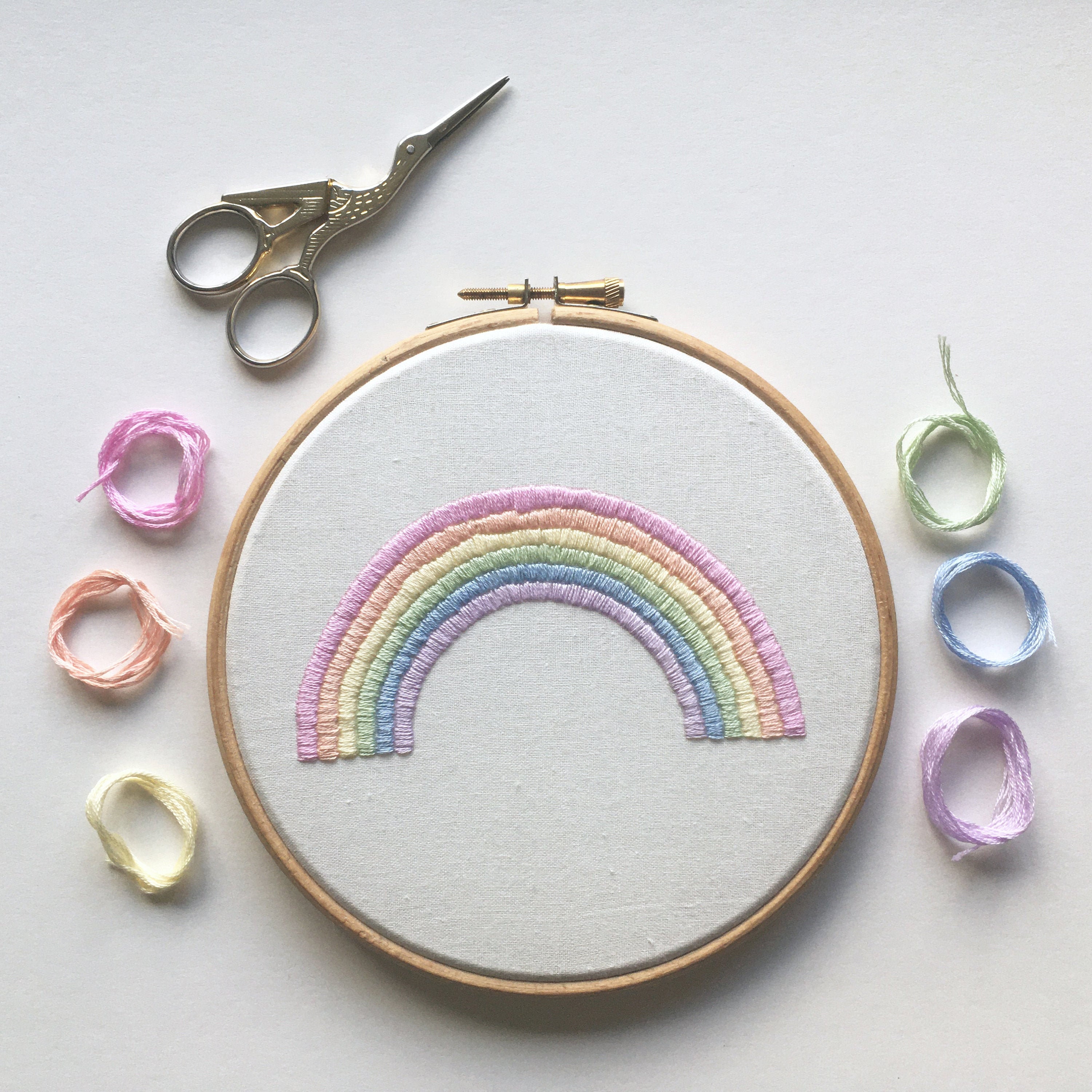 Hello Rainbow Embroidery Kit Embroidery Kit Beginner -  Portugal