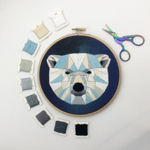 Embroidery Kit - Polar Bear Embroidery Kit