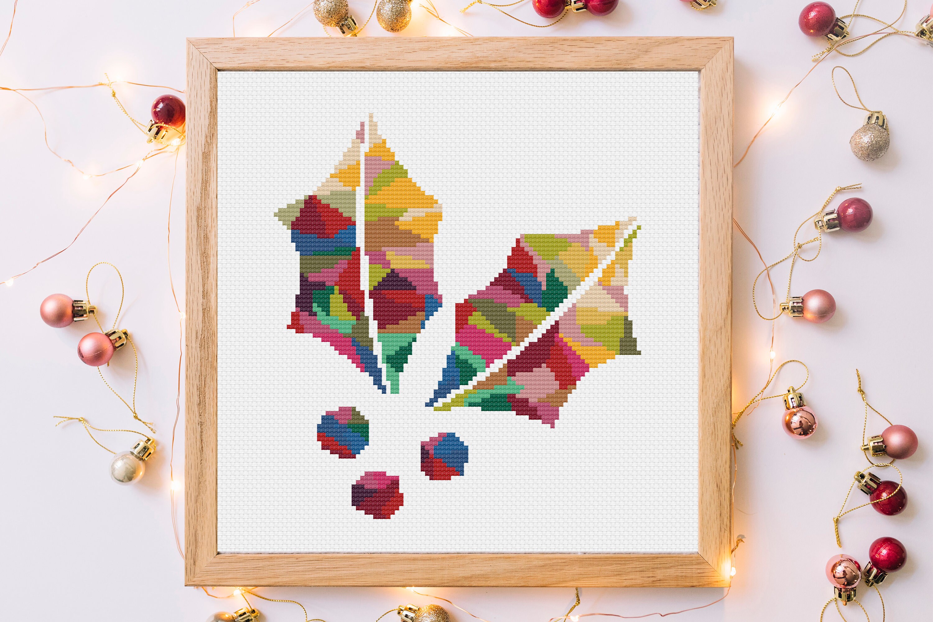 Abstract Holly Cross Stitch Pattern PDF Instant Download - Etsy