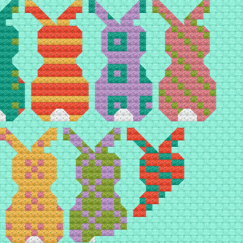 Easter Bunny Cross Stitch Pattern PDF Instant Download Etsy