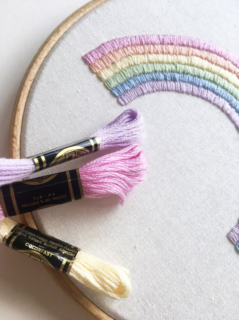 Embroidery Kit Rainbow Embroidery Etsy UK