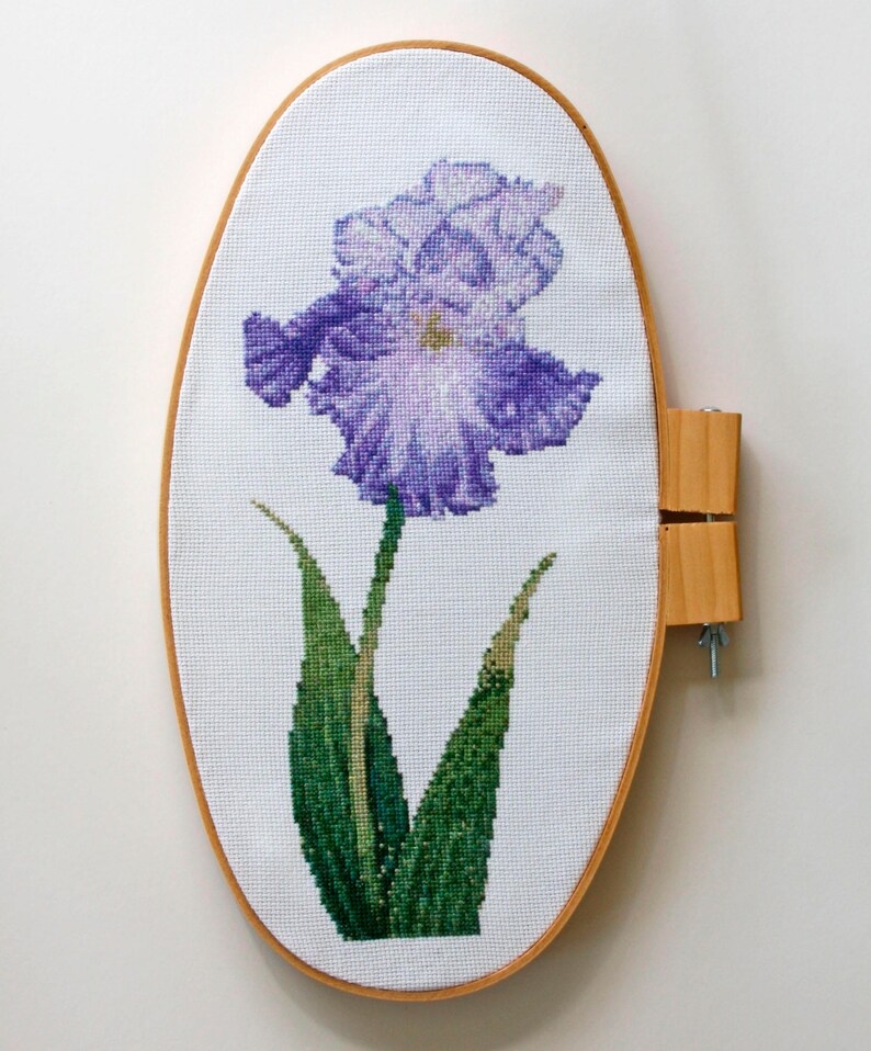 Iris Cross Stitch Pattern PDF Instant Download Flower Etsy UK