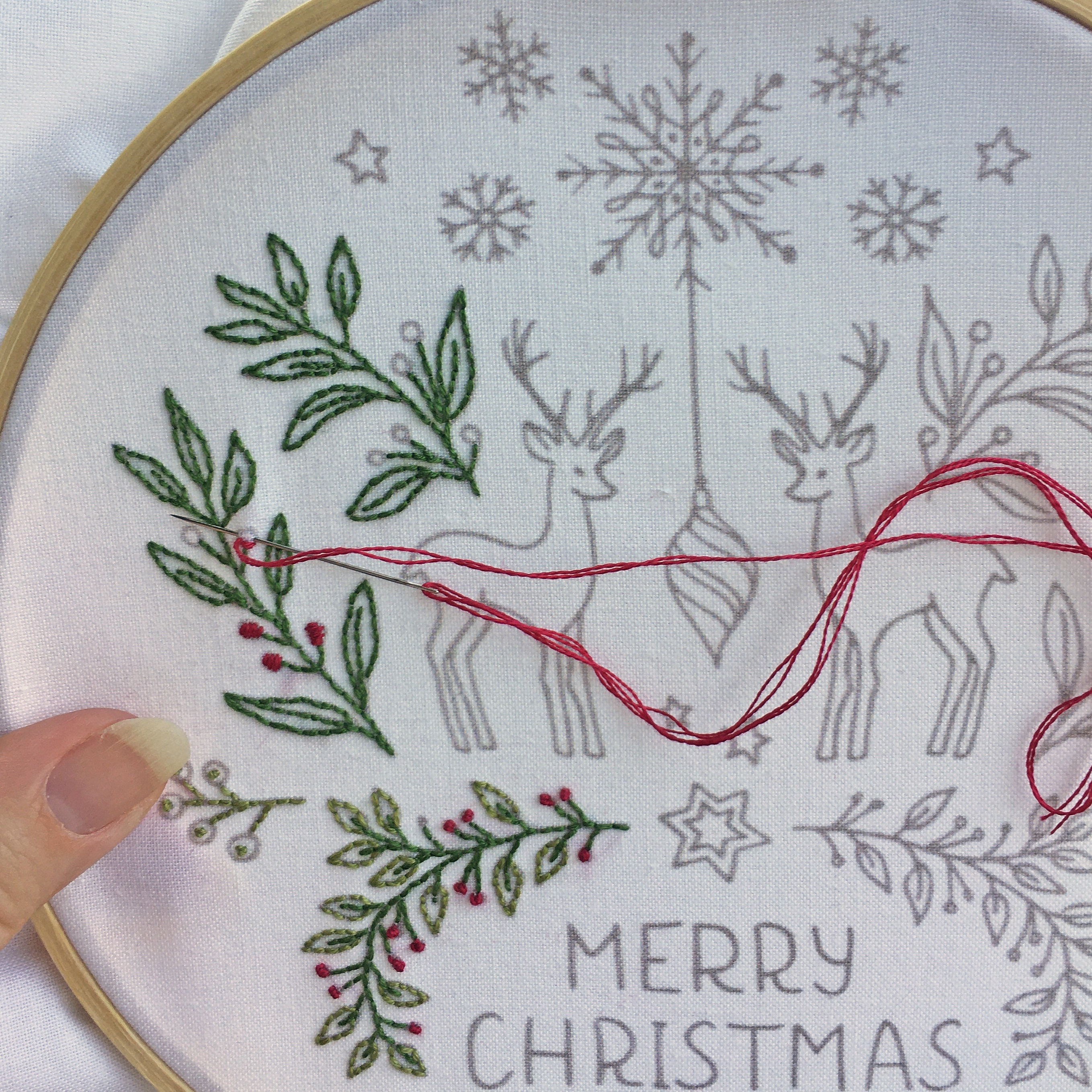 Embroidery Kit Merry Christmas Pattern Including 1 - Temu