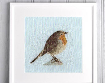 Winter Robin Cross Stitch Pattern PDF ** Instant Download **