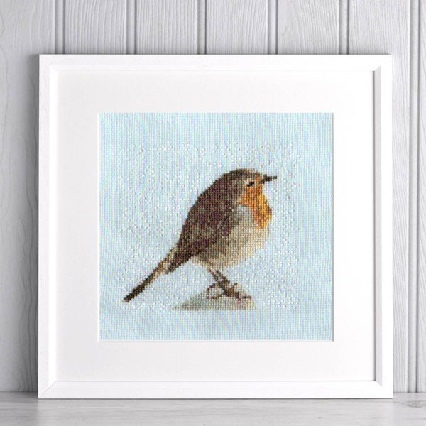 Winter Robin Cross Stitch Pattern PDF ** Instant Download **