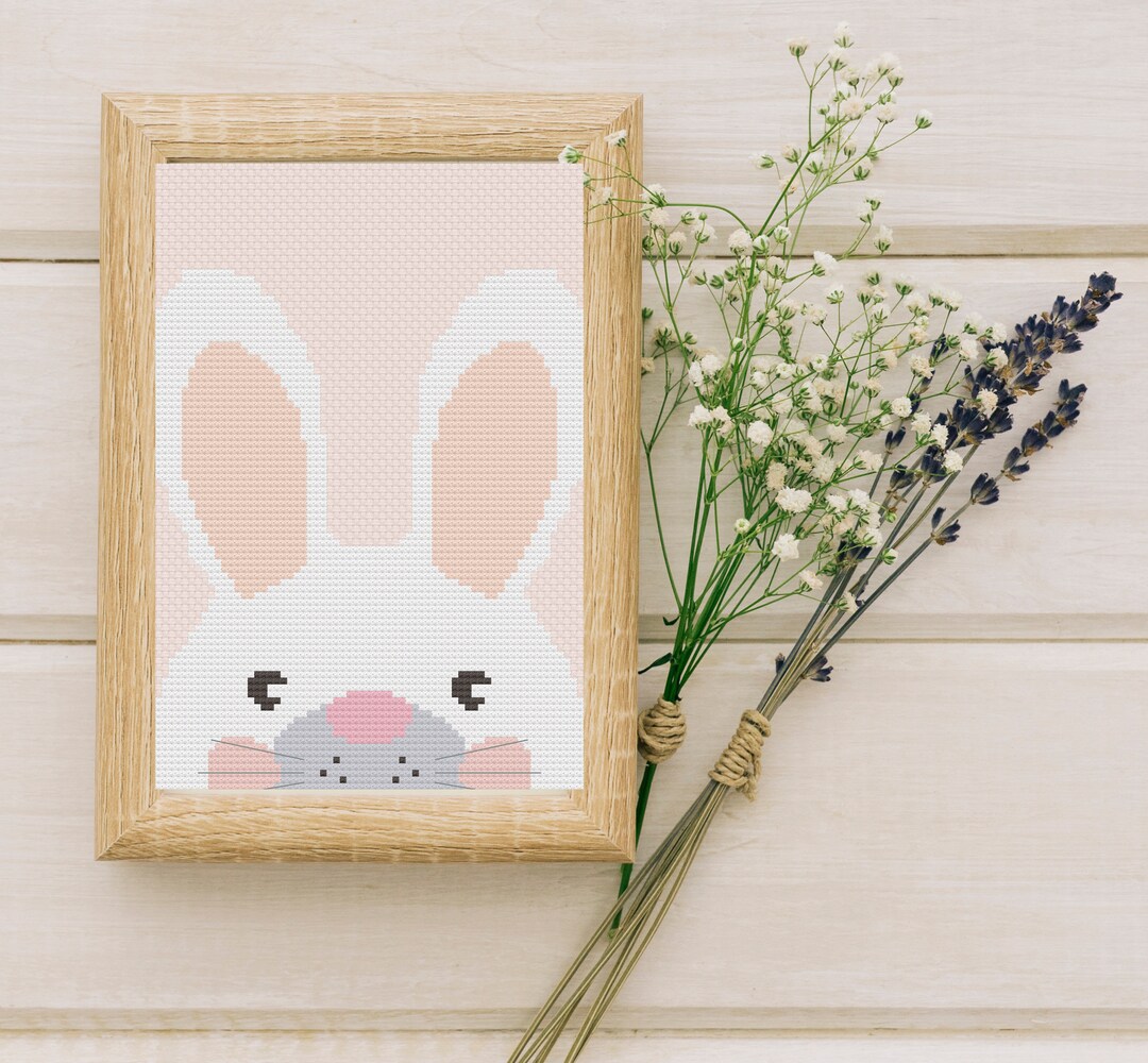 Cute Bunny Cross Stitch Pattern PDF ** Instant Download ** - Simple ...