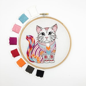 刺繍キット - 猫の刺繍キット