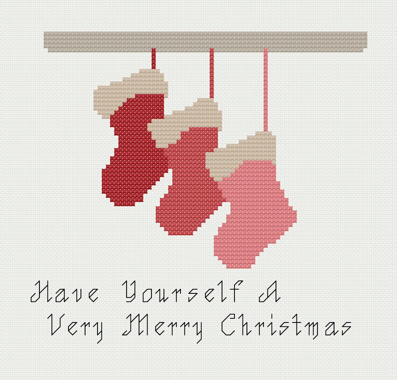 Christmas Card Cross Stitch Pattern PDF Instant Download Etsy UK