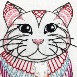 Embroidery Kit Cat Embroidery Kit image 3