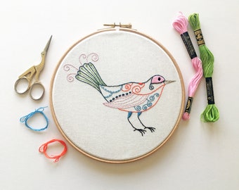 Embroidery Kit - Bird Hand Embroidery