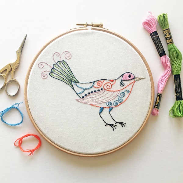 Embroidery Kit - Bird Hand Embroidery