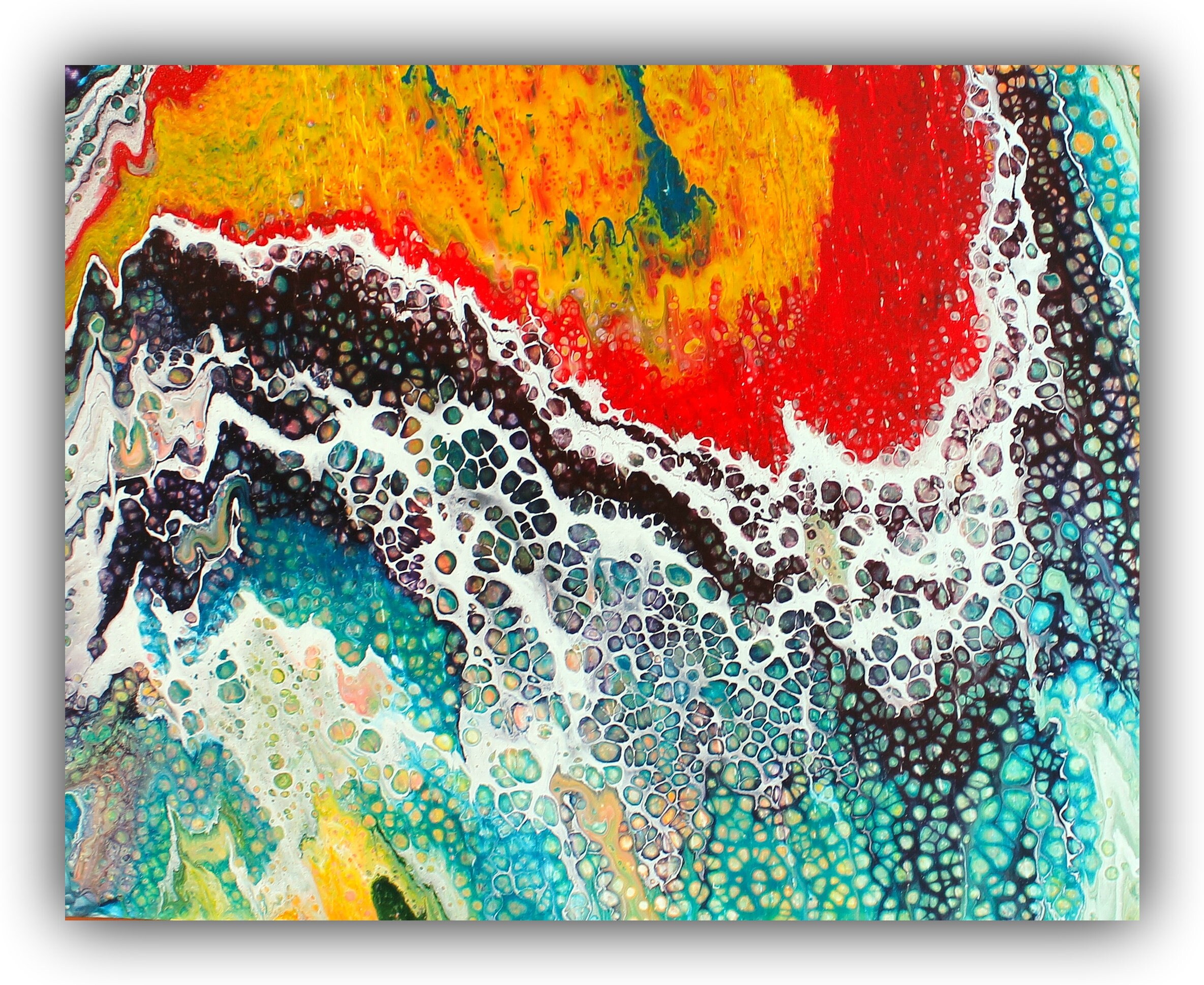 Liquid acrylic abstract painting liquid paint 20 inch Etsy