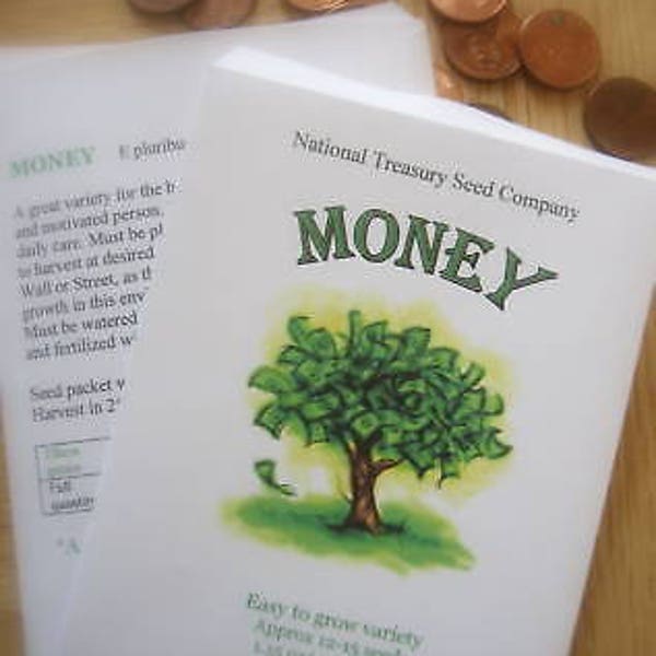 Money Tree Seeds Seed Packet Graduation Gag Gift