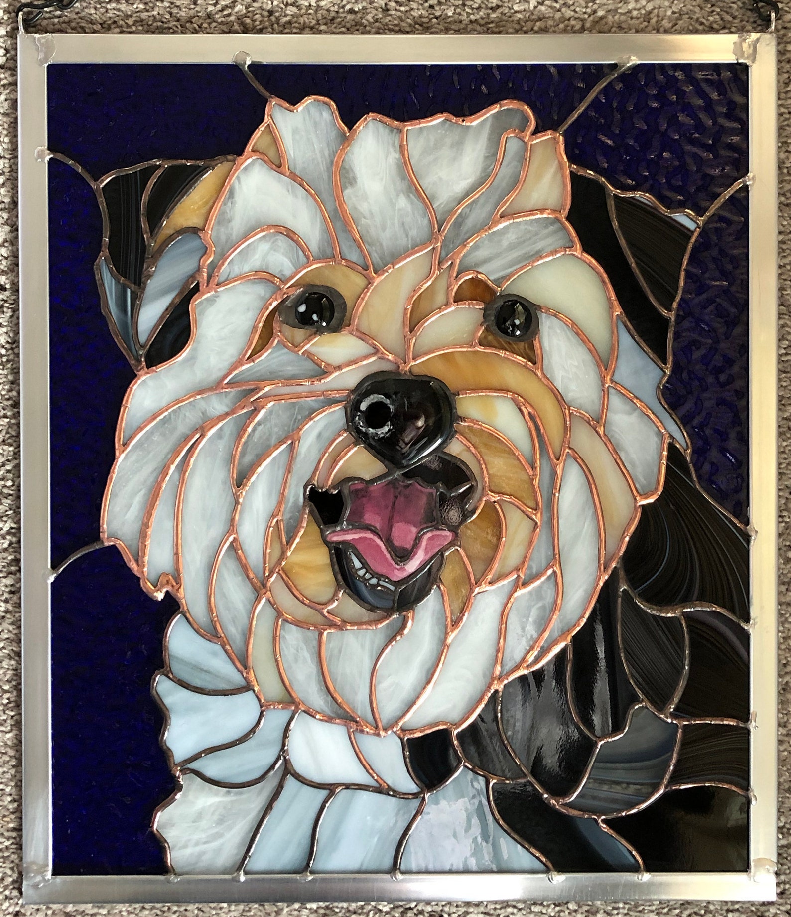 Custom Stained Glass Dog Portrait - Etsy